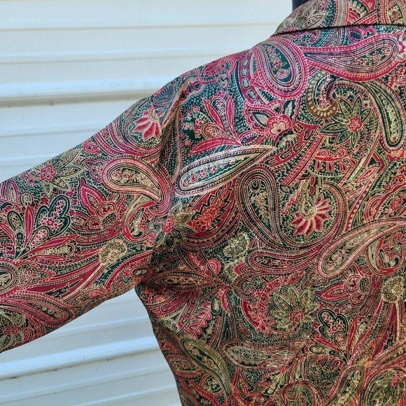 Victoria's Secret Paisley nightgown satin Sleep Shirt Size Small - Picture 9 of 11